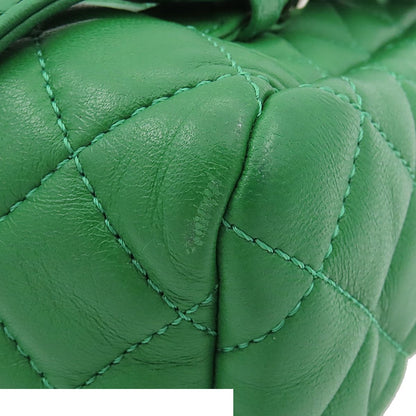 Chanel Chain Backpack Quilted Green Silver Lambskin — view 5