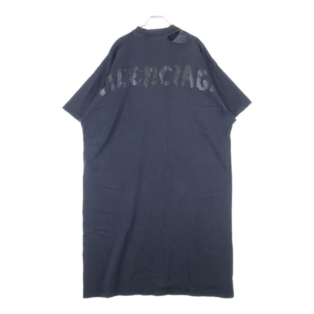 Balenciaga 25 SS Painted T-Shirt Dress Short Sleeve Cut