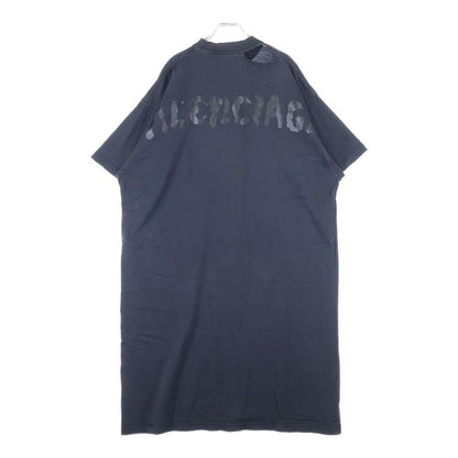 Balenciaga 25 SS Painted T-Shirt Dress Short Sleeve Cut
