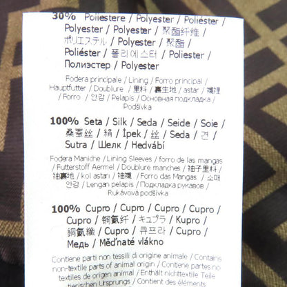 Fendi 2019 Fj0562 100% Cashmere Lining FF Logo And Zucca Pattern Logo Buttons