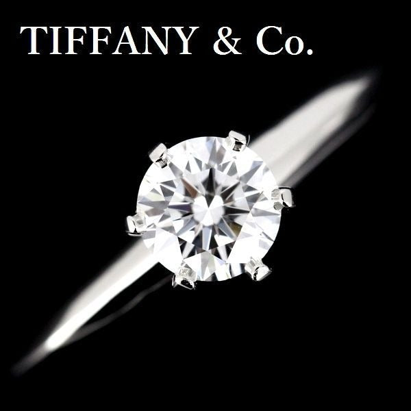 Tiffany & Co Solitaire 069 CT Diamond Ring F-Vvs 2-3 ex Pt950