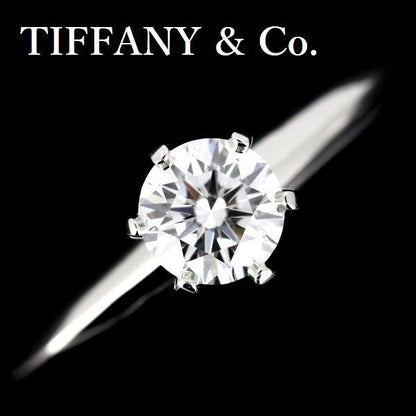 Tiffany & Co Solitaire 069 CT Diamond Ring F-Vvs 2-3 ex Pt950