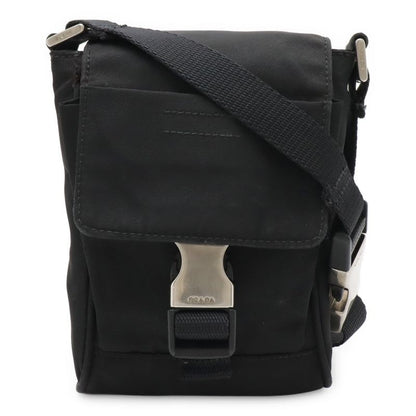 Prada Triangle Logo Shoulder Bag Pochette 2-Way Waist Pouch Body Leather