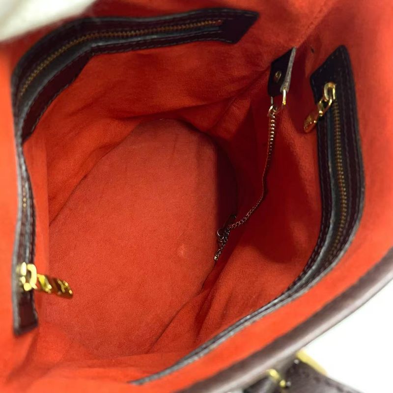 Louis Vuitton Marais Damier Ebene Damier Ebene Leather × PVC Brown Tote Bag