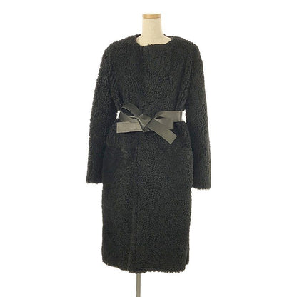 Celine - Phoebe Period Mouton Coat - 34 - Black - Women's