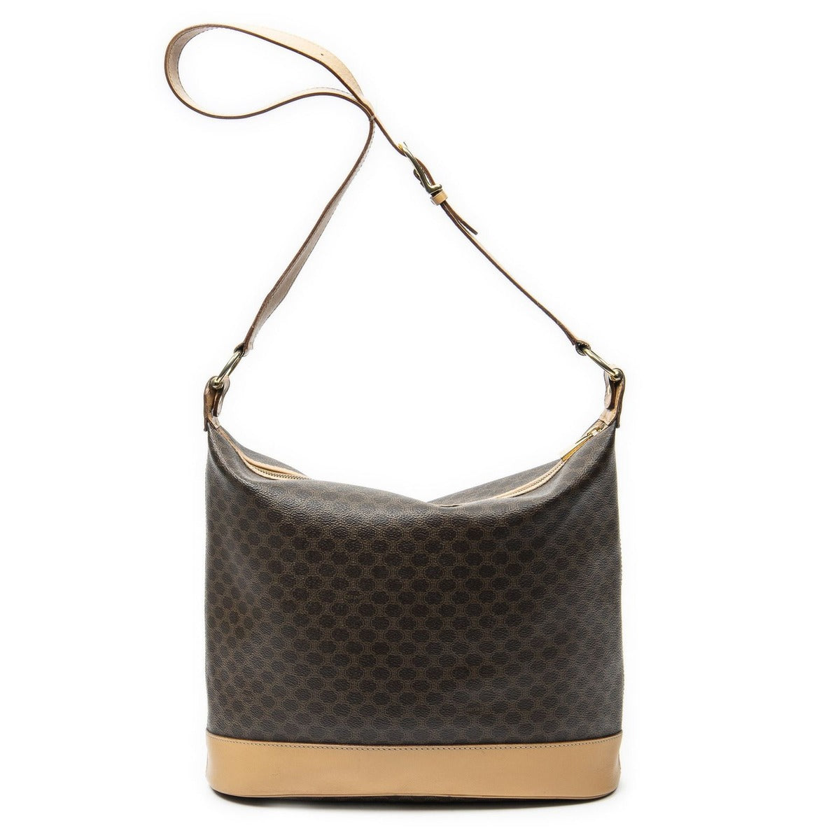 Celine Zip Messenger Brown Light Macadam Canvas Brown. — view 5