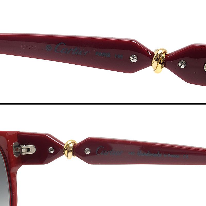 Cartier Trinity Sunglasses In Red Bordeaux 140