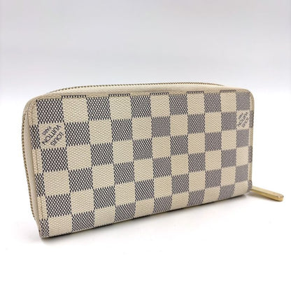 Louis Vuitton Zippy Wallet Damier Azure Damier Azure PVC White Round Zipper