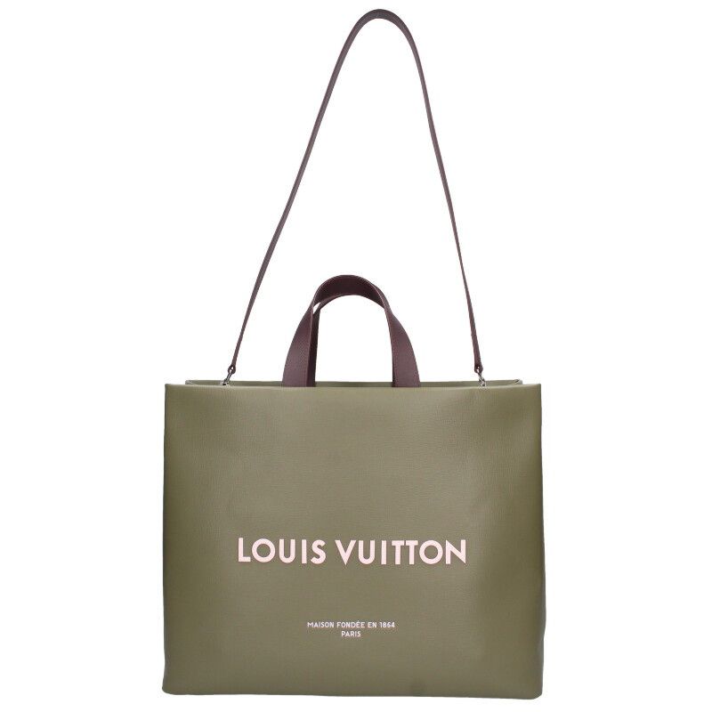 Louis Vuitton M26082 Shopper Tote MM Cowhide Leather Tote Bag Men's MM