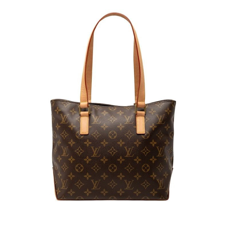 Louis Vuitton Monogram Cabas Piano Tote Shoulder Bag Brown