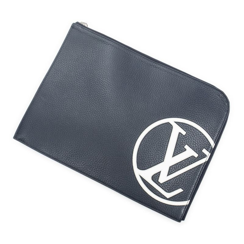 Louis Vuitton Pochette Jules Navy Taurillon Cles Mann Leather Zar