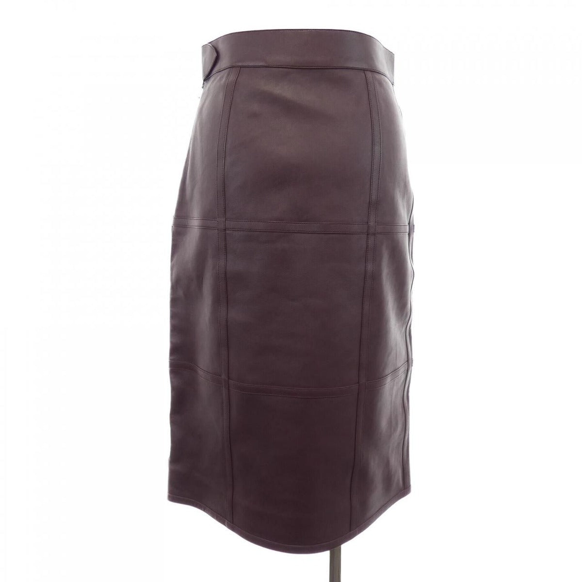 Hermes Skirt Leather Brown — view 2