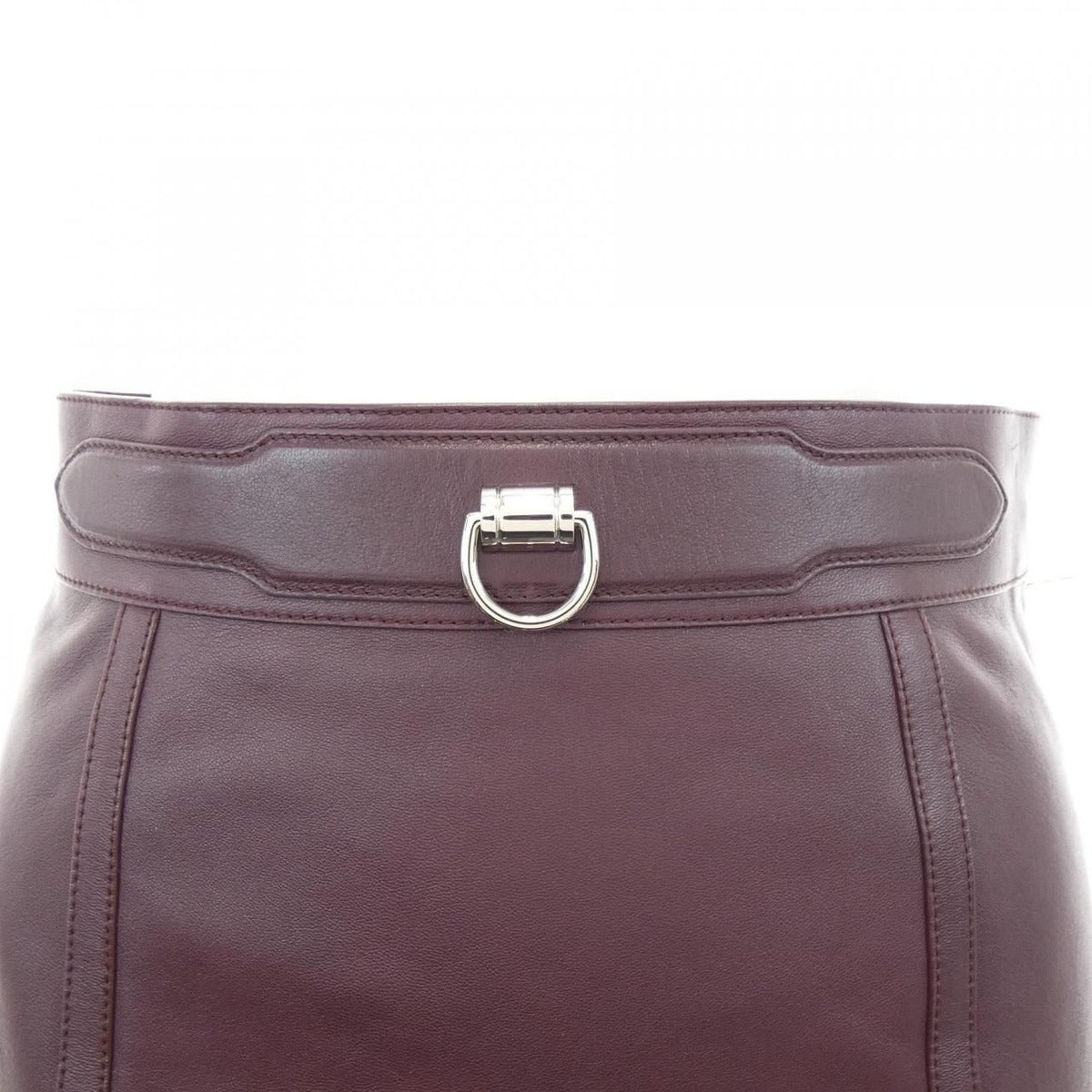 Hermes Skirt Leather Brown — view 5
