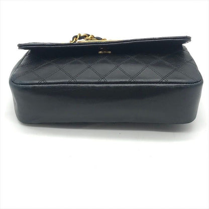 Chanel Big CC Logo Bicolor Push Lock Mini Quilted Chain Shoulder Bag Black