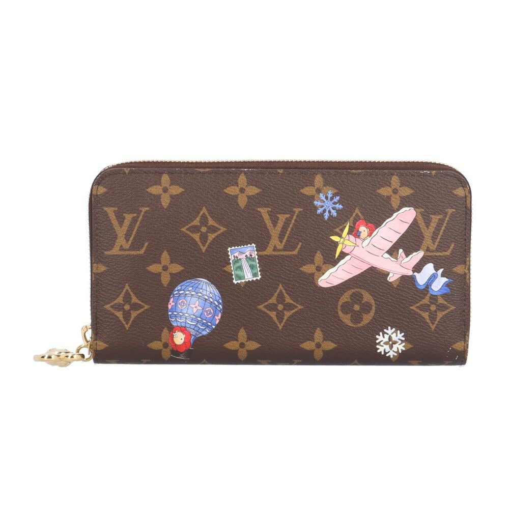 Louis Vuitton Vivienne Winter Travel Zippy Wallet Monogram Brown Multicolor