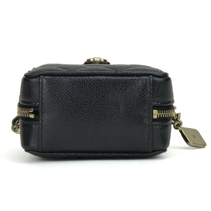 Chanel Shoulder Bag Matelasse Leather Black Gold Hardware Mini Bag 22A Coco