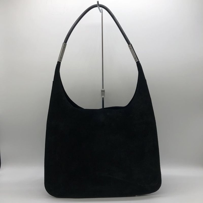 Gucci 001 3167 Shoulder Bag Handbag Suede Black Ladies Men Fashion Vintage