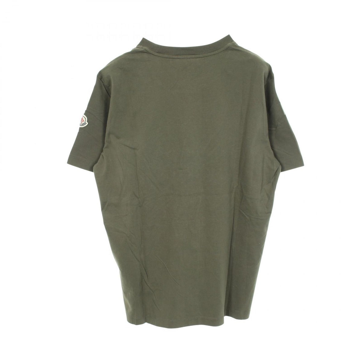 Moncler Short Sleeve T-Shirt Khaki Green Cotton — view 2