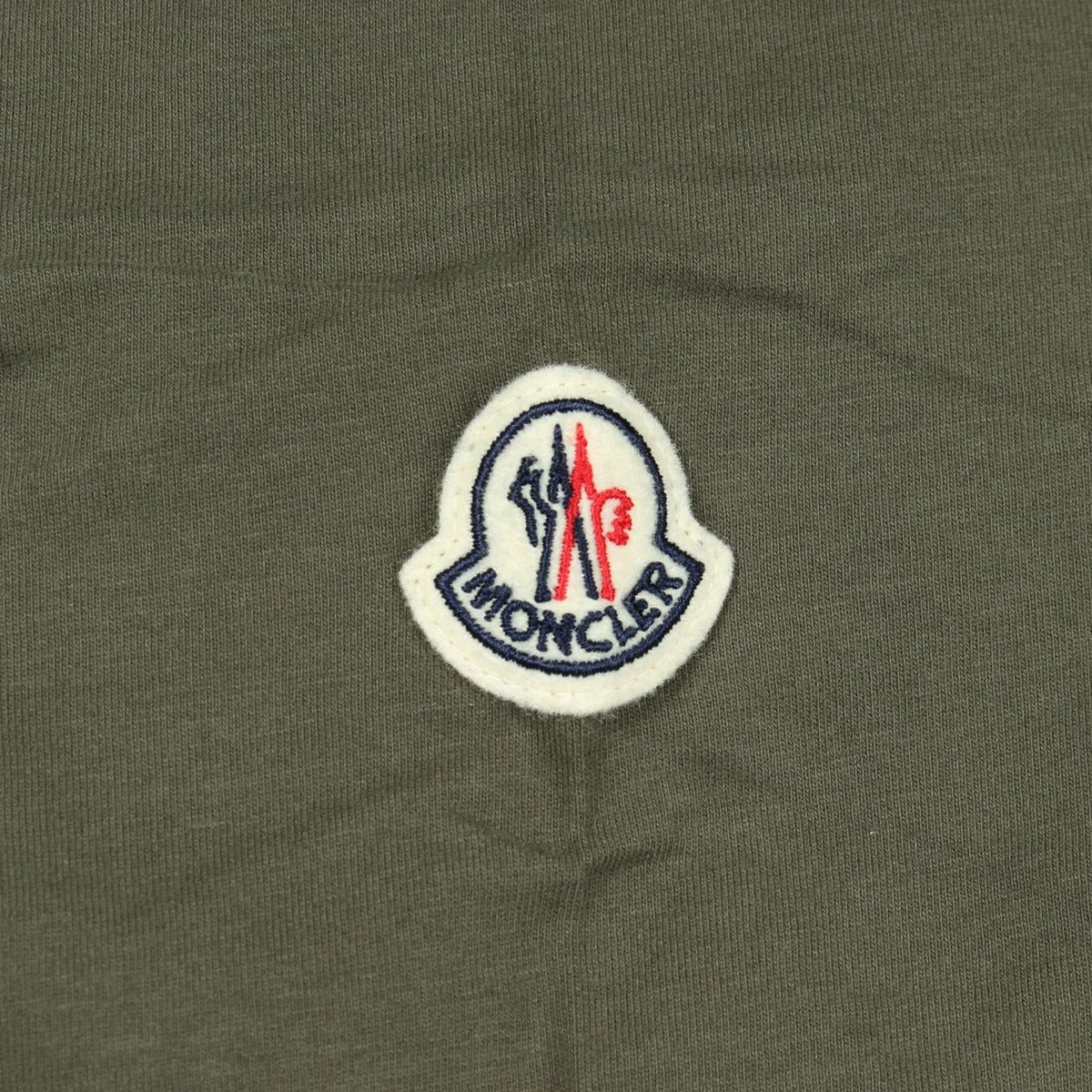 Moncler Short Sleeve T-Shirt Khaki Green Cotton — view 6