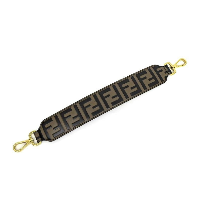 Fendi Strap Mini Shoulder Brown Black Cuff Leather 8 Av105