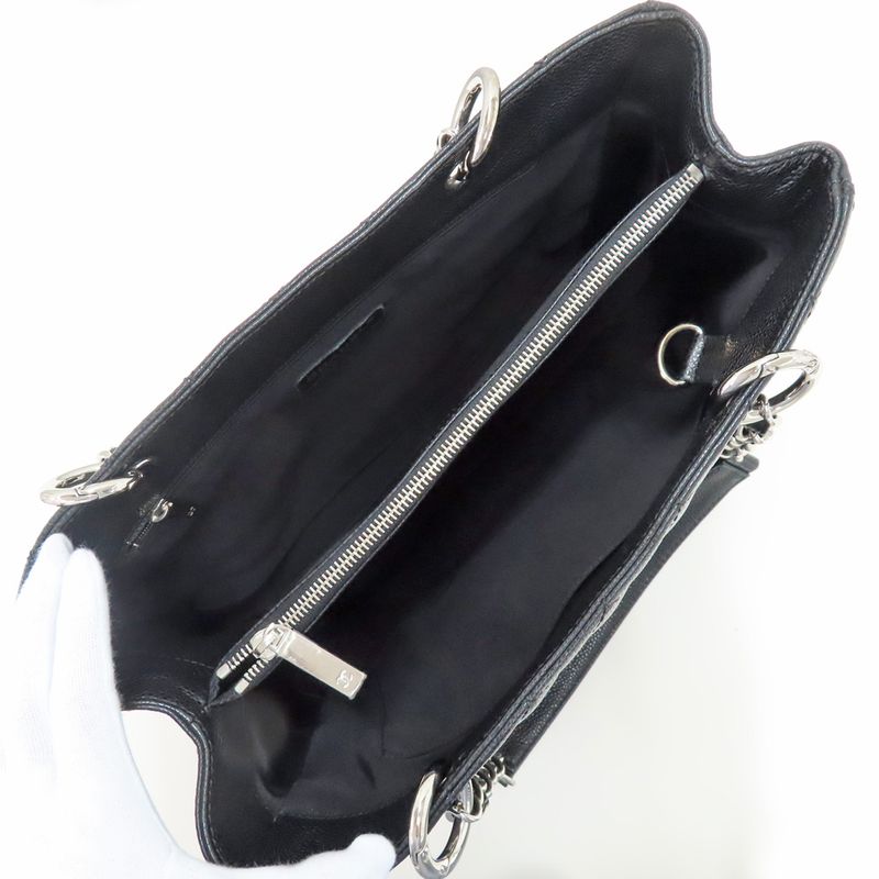 Chanel GST Tote A50995 Shoulder Bag Black Caviar Skin Svhardware 11th