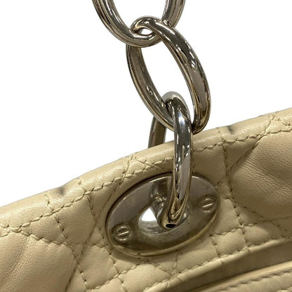 Dior/christian Dior Tote Bag Canage Stitch Ivory Chain Shoulder/silver Hardware