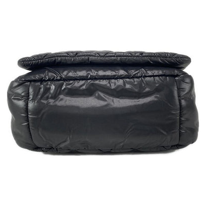 Chanel Shoulder Bag Coco Cocoon A48616 Black Silver Hardware Leather