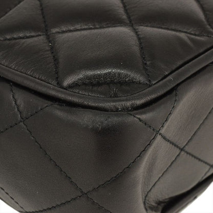 Chanel Shoulder Bag Black Gold Hardware Coco Mark Vintage Women