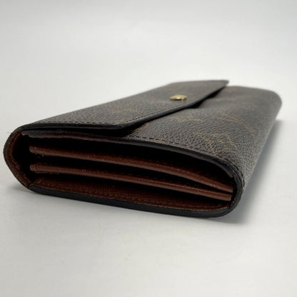 Louis Vuitton Pochette Portomone Credit M61725 Brown Long Wallet