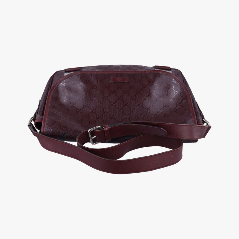 Guccigg Plus Messenger Wine Red PVC Coated Canvas 201732 I7033049