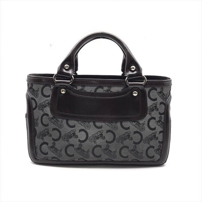 Celine Horse Carriage Signature Hand Tote Enamel Leather Brown