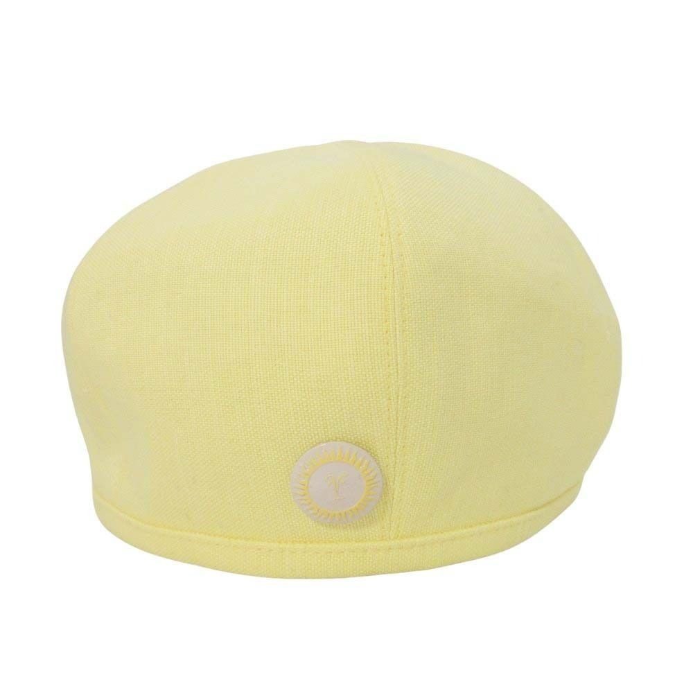 Hermes Gabrielle Beret Linen Silk Hat Cap 57 cm Yellow Handbag