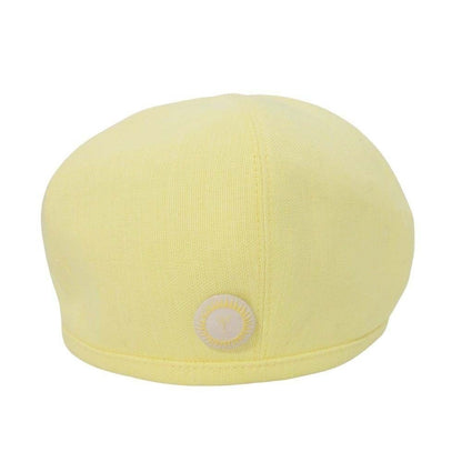 Hermes Gabrielle Beret Linen Silk Hat Cap 57 cm Yellow Handbag