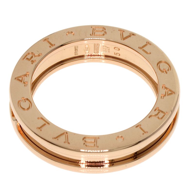 Bvlgari B-zero1 Bee Zero One 1 Band #50 Ring / Rings 18K Pink Gold Ladies