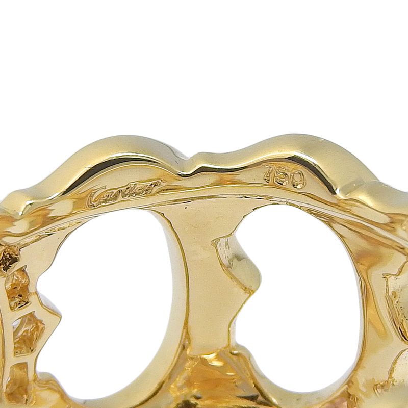 Cartier C De Cartier 18K Yellow Gold And Diamonds Size 9.5 Ladies 11.3g Ring