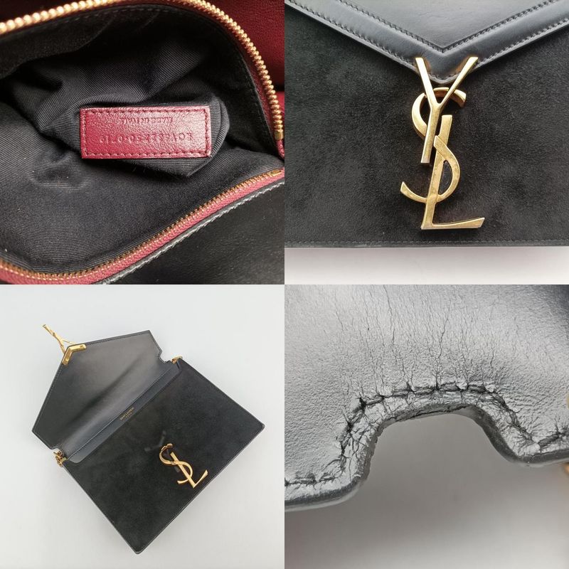 Yves Saint Laurentyves Saint Laurentcassandra Black Suede And Leather 532750roy5