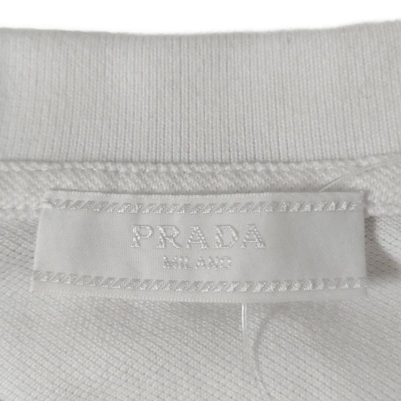 Prada Short Sleeve Polo Shirt Size M Men's - White X Red X Black