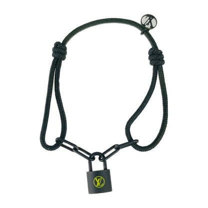 Louis Vuitton Bracelet Silver Lockit Virgil Abloh Noir Black Profont