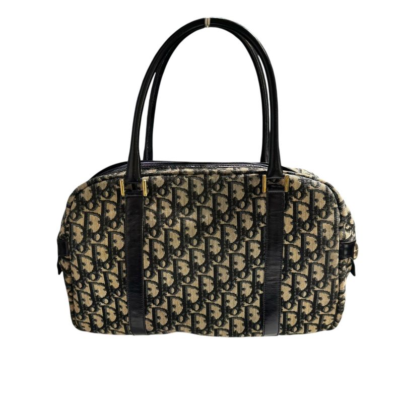 Christian Dior - 70s Vintage CD Logo Trotter Bowling Bag Women Navy FREE