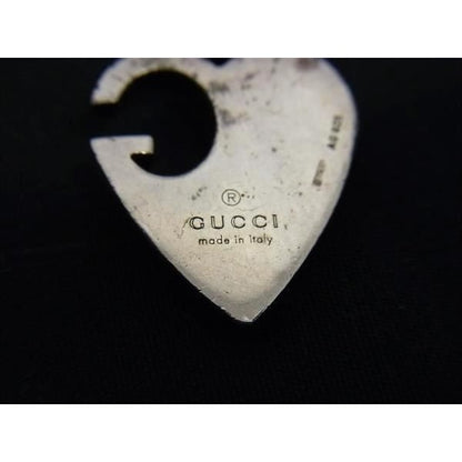 Gucci Necklace G Logo Silver SV 925 Heart — view 4