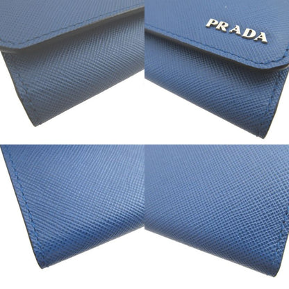Prada 2m0223 Saffiano Leather Blue 6-ring Key Case 1310 Prada