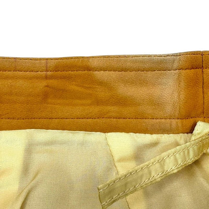 Loewe 90's Nubuck Leather Knee-Length Skirt 38(m) Brown