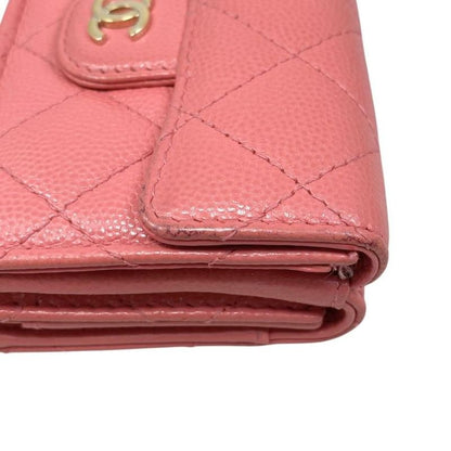 Chanel Trifold Wallet Classic Small Flap Wallet Ap0230 Matelasse Caviar Skin
