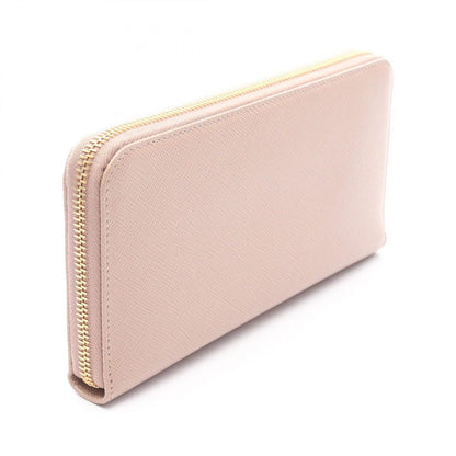 Prada Round Wallet Saffiano Triang Pink Leather — view 2