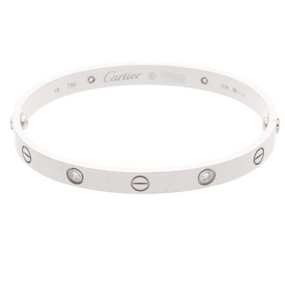 Cartier LOVE Bracelet 4P Diamond 18kwg 4P Half Diamond Old Shape Love Bracelet