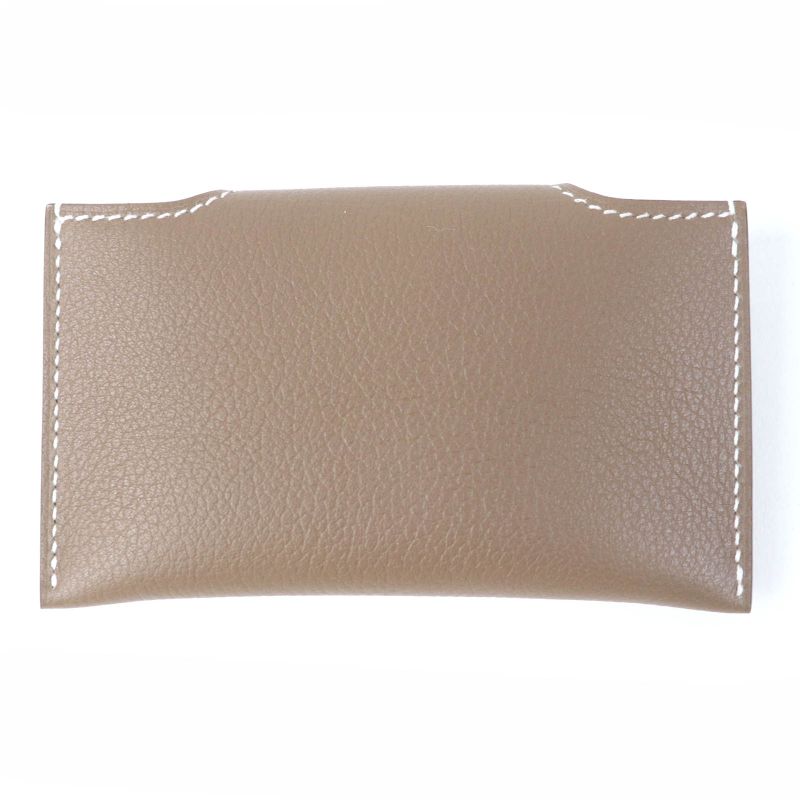 Hermes Iliade Etoupe Evercolor Card Case Boxed Stamped W Made In France Women