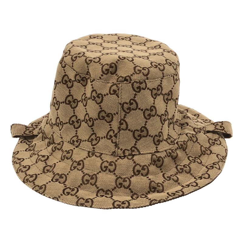 Gucci - 626917 GG Canvas And Nylon Reversible Bucket Hat - Unisex - Beige Brown