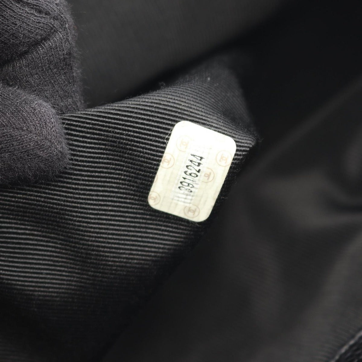 Chanel Backpack Triple CC Logo Black Caviar Leather — view 5