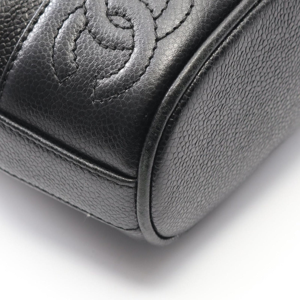 Chanel Backpack Triple CC Logo Black Caviar Leather — view 7