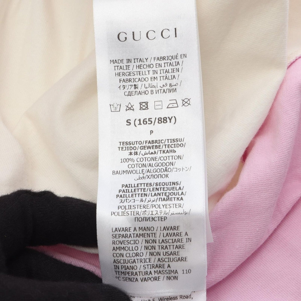 Gucci Tank Top Interlocking Cotton White Pink Multicolor — view 4